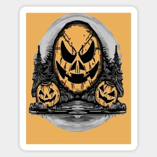 Three Halloween Pumpkin Skeletons Magnet